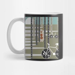 Biking in the forest Mug